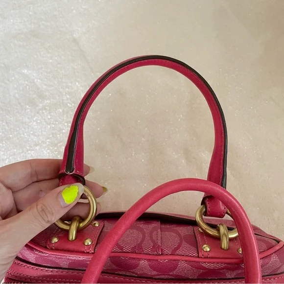 Coach Pink and White Mini Bag - Picture 9 of 16